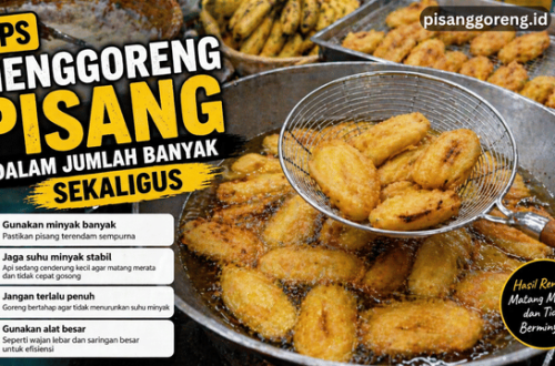 menggoreng pisang dalam jumlah banyak