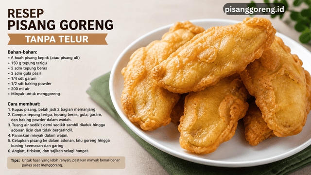 Resep Pisang Goreng Tanpa Telur